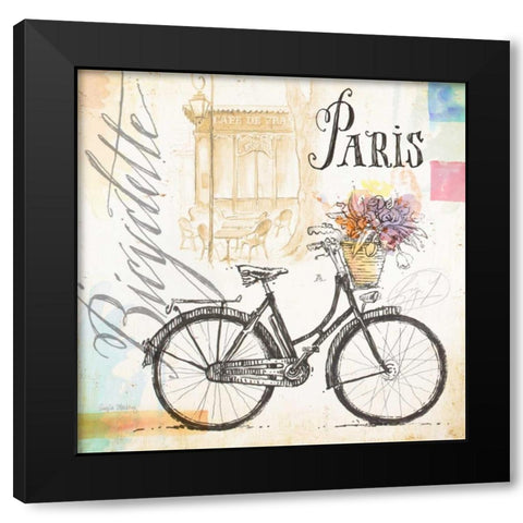 Arc de Truimphe Sketchbook Black Modern Wood Framed Art Print with Double Matting by Staehling, Angela