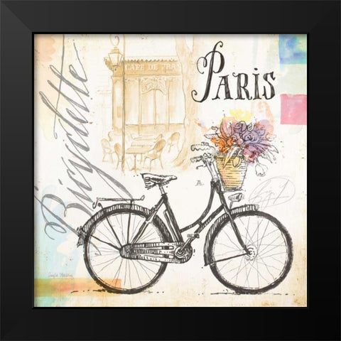 Arc de Truimphe Sketchbook Black Modern Wood Framed Art Print by Staehling, Angela