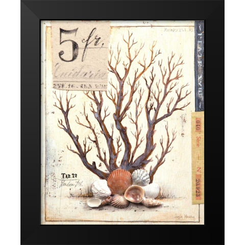 Coral No.3 Sketchbook Black Modern Wood Framed Art Print by Staehling, Angela