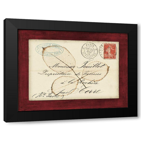Oak Leaf Envelope Black Modern Wood Framed Art Print by Morey, Booker