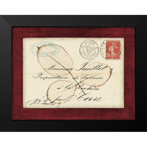 Oak Leaf Envelope Black Modern Wood Framed Art Print by Morey, Booker