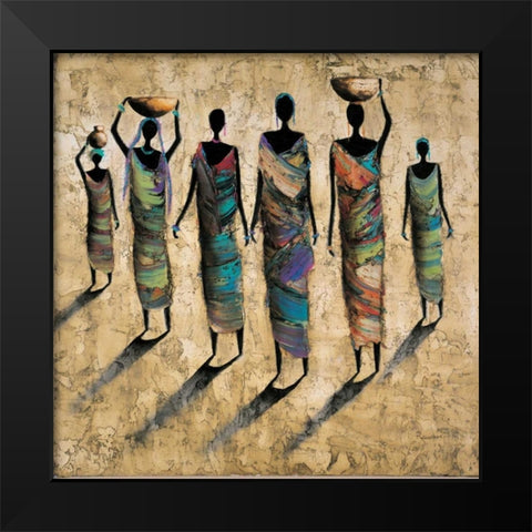 Travel By Day Black Modern Wood Framed Art Print by Rauscher, Michel