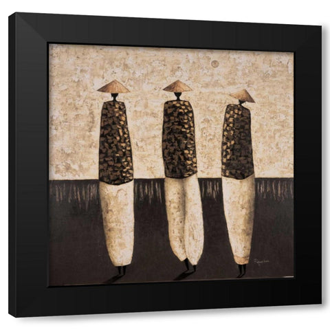 Travel by Night Black Modern Wood Framed Art Print by Rauscher, Michel
