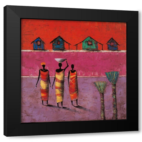 Morning Ritual Black Modern Wood Framed Art Print by Rauscher, Michel