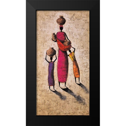Family Harmony Black Modern Wood Framed Art Print by Rauscher, Michel