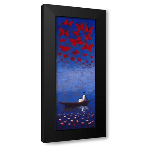 Cerulean Passage Black Modern Wood Framed Art Print by Rauscher, Michel