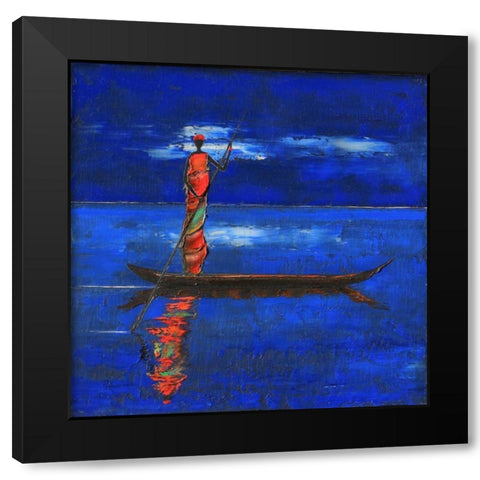 Midnight Voyage 1  Black Modern Wood Framed Art Print by Rauscher, Michel