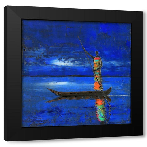 Midnight Voyage 2 Black Modern Wood Framed Art Print with Double Matting by Rauscher, Michel