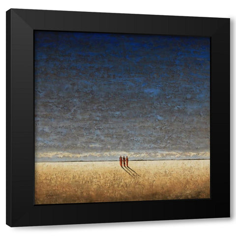 Big Sea Black Modern Wood Framed Art Print with Double Matting by Rauscher, Michel
