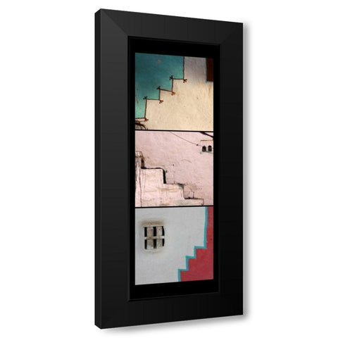 Vertical Steps Black Modern Wood Framed Art Print with Double Matting by Rauscher, Michel