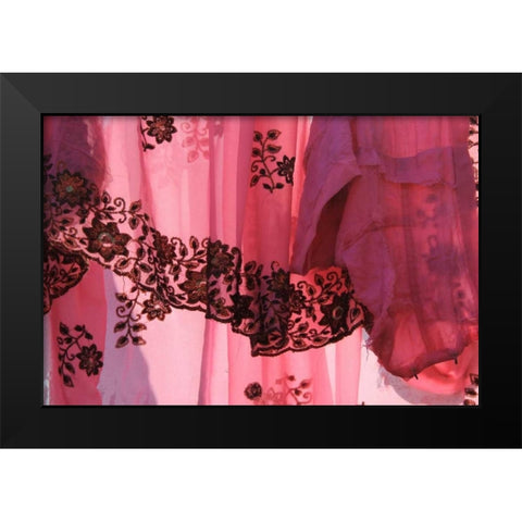 Global Pinks 2 Black Modern Wood Framed Art Print by Rauscher, Michel