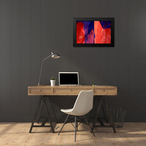 Red Autumn 3 Black Modern Wood Framed Art Print by Rauscher, Michel