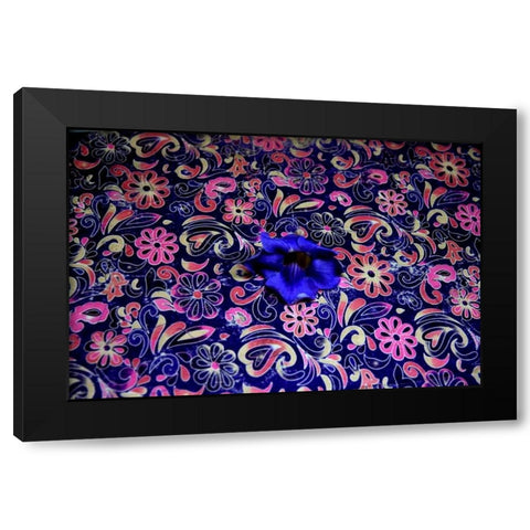 Floral Pond 3 Black Modern Wood Framed Art Print by Rauscher, Michel