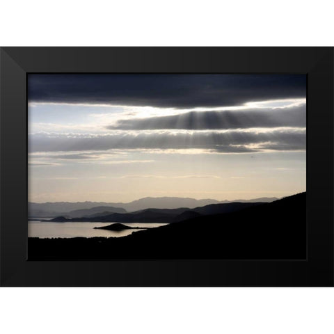 Moonlight Enchantment 1 Black Modern Wood Framed Art Print by Rauscher, Michel