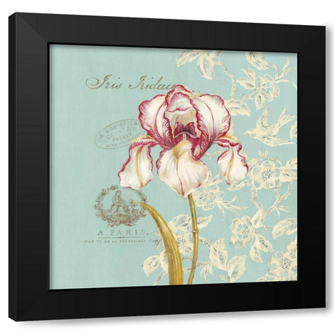 Toile Iris Black Modern Wood Framed Art Print with Double Matting by Ferri, Stefania