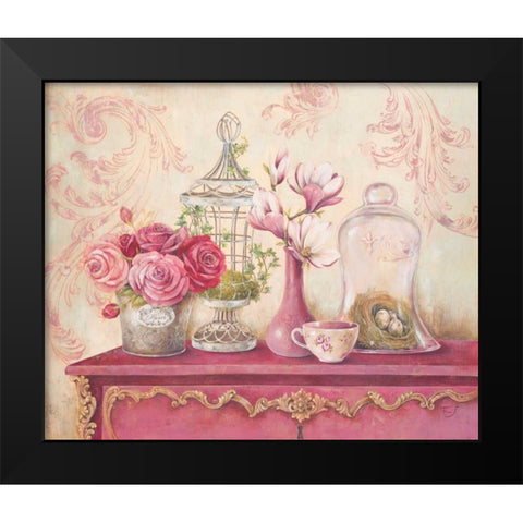 Garden Story Black Modern Wood Framed Art Print by Ferri, Stefania