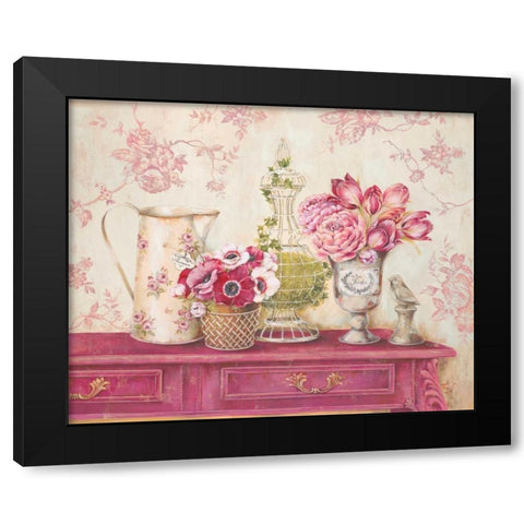 Garden Memory Black Modern Wood Framed Art Print with Double Matting by Ferri, Stefania