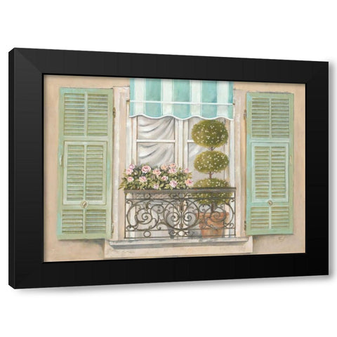 French Shutters 1 Black Modern Wood Framed Art Print with Double Matting by Ferri, Stefania