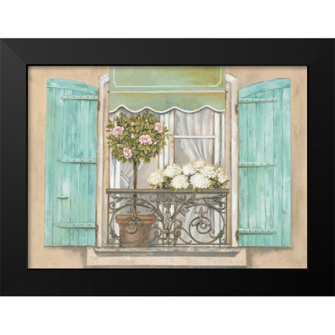 French Shutters 2 Black Modern Wood Framed Art Print by Ferri, Stefania