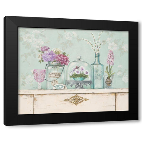 Pretty Vignette 2 Black Modern Wood Framed Art Print with Double Matting by Ferri, Stefania