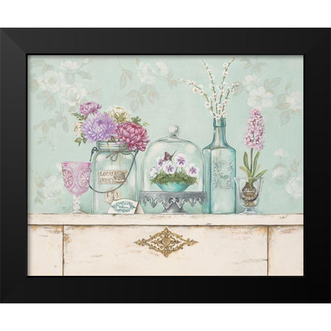 Pretty Vignette 2 Black Modern Wood Framed Art Print by Ferri, Stefania