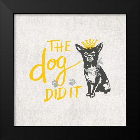 Who Did It? Black Modern Wood Framed Art Print by Ferri, Stefania