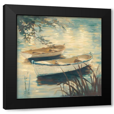 Through The Reeds Black Modern Wood Framed Art Print with Double Matting by Romero, Paulo