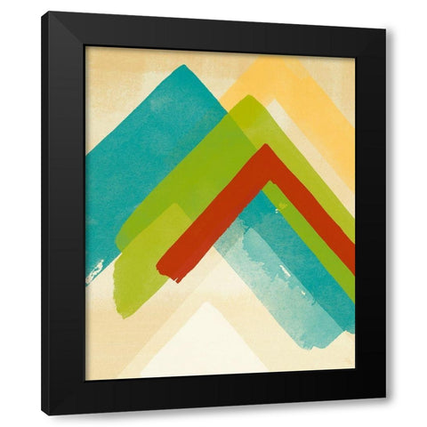 Prairie Lines Black Modern Wood Framed Art Print with Double Matting by Romero, Paulo