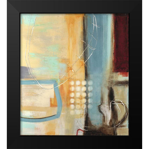 Kinetic Movement Black Modern Wood Framed Art Print by Villarreal Villarreal, Gabriela