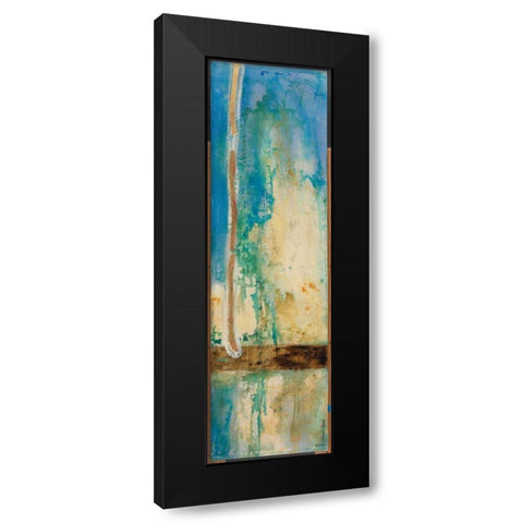 Peacock Rhythm Black Modern Wood Framed Art Print with Double Matting by Villarreal Villarreal, Gabriela