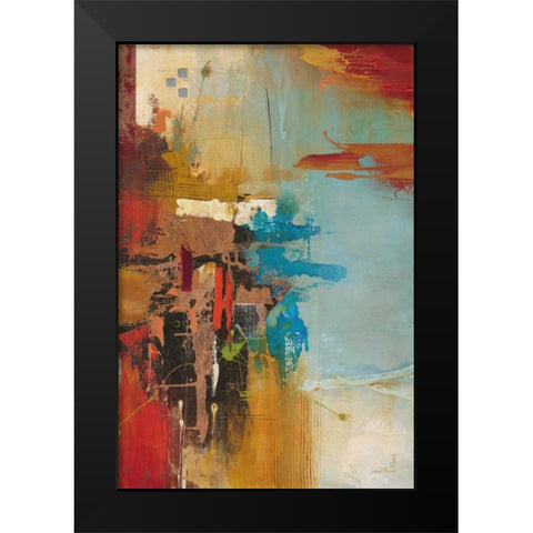 Aqua Illusion 1 Black Modern Wood Framed Art Print by Villarreal Villarreal, Gabriela