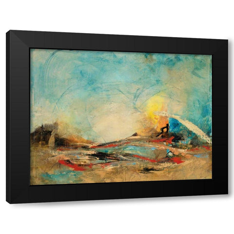 Open Sea Black Modern Wood Framed Art Print by Villarreal Villarreal, Gabriela