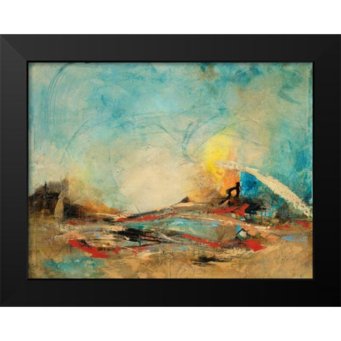 Open Sea Black Modern Wood Framed Art Print by Villarreal Villarreal, Gabriela