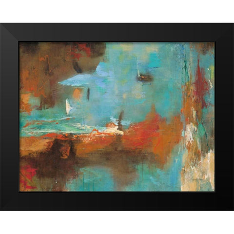 Seaside Rhythm 1 Black Modern Wood Framed Art Print by Villarreal Villarreal, Gabriela