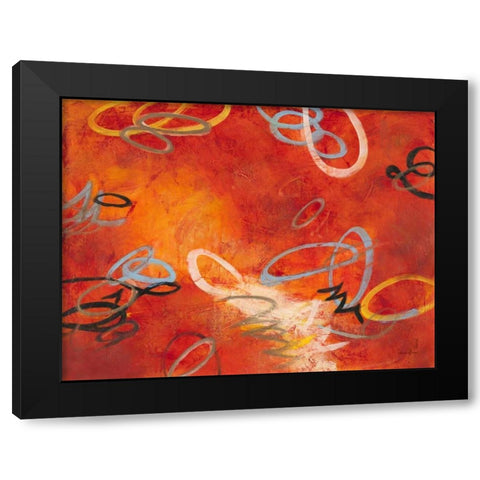 Interlocking 2 Black Modern Wood Framed Art Print by Villarreal Villarreal, Gabriela