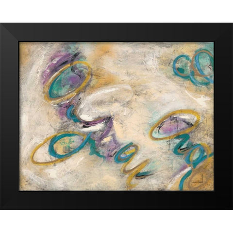 Free Form 1 Black Modern Wood Framed Art Print by Villarreal Villarreal, Gabriela