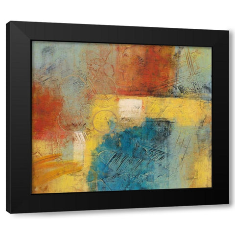 Linear Yellow 1 Black Modern Wood Framed Art Print by Villarreal Villarreal, Gabriela