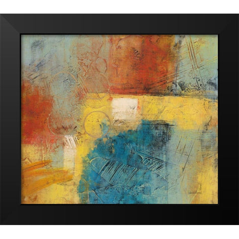 Linear Yellow 1 Black Modern Wood Framed Art Print by Villarreal Villarreal, Gabriela