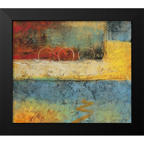 Linear Yellow 2 Black Modern Wood Framed Art Print by Villarreal Villarreal, Gabriela