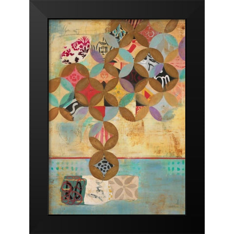 Modern Abstraction 1 Black Modern Wood Framed Art Print by Villarreal Villarreal, Gabriela
