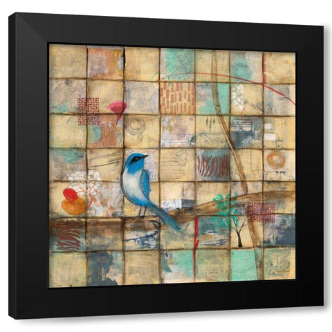 Bluebird Summer Black Modern Wood Framed Art Print by Villarreal Villarreal, Gabriela
