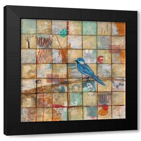 Bluebird Song Black Modern Wood Framed Art Print by Villarreal Villarreal, Gabriela