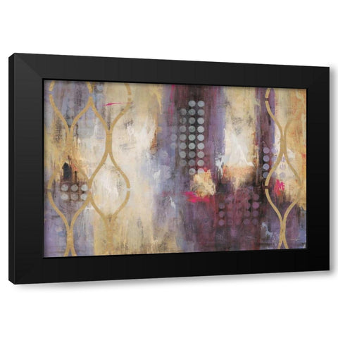 Golden Prisms Black Modern Wood Framed Art Print by Villarreal Villarreal, Gabriela