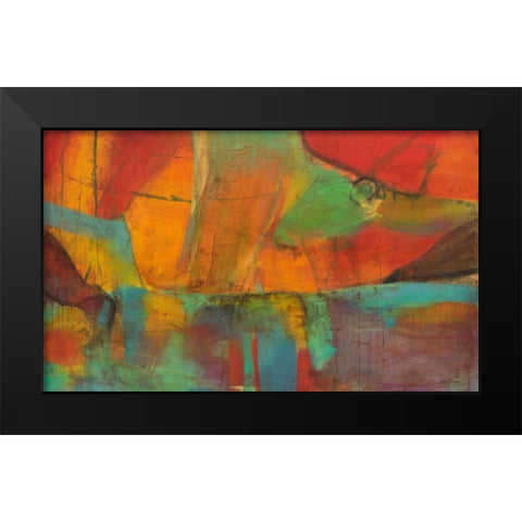 Abstracta 2 Black Modern Wood Framed Art Print by Villarreal