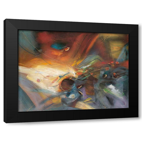 Continuo Black Modern Wood Framed Art Print with Double Matting by Villarreal