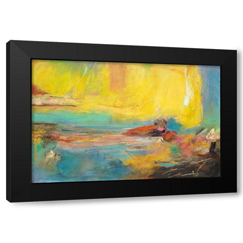 Bambalinas Black Modern Wood Framed Art Print by Villarreal