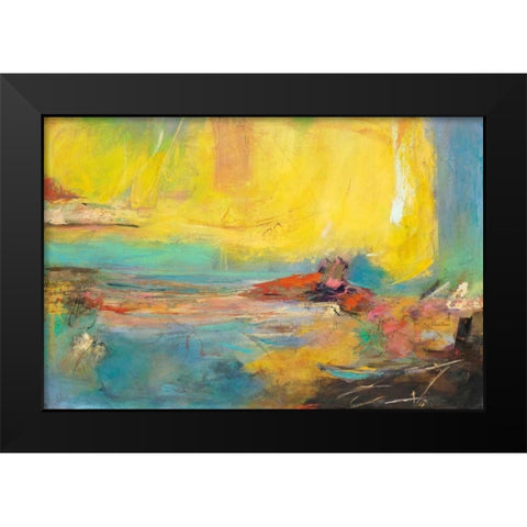 Bambalinas Black Modern Wood Framed Art Print by Villarreal