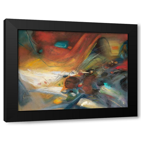 Continuo Dos Black Modern Wood Framed Art Print by Villarreal