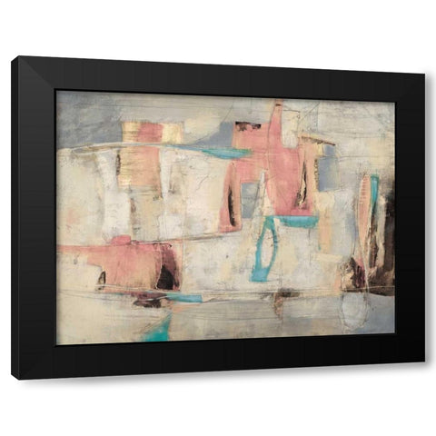 Abstract Cocktail Party 4 - Pastel Black Modern Wood Framed Art Print with Double Matting by Villarreal Villarreal, Gabriela