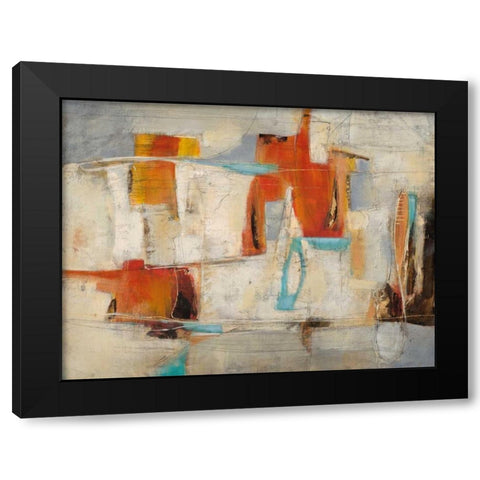 Abstract Cocktail Party 4 Black Modern Wood Framed Art Print with Double Matting by Villarreal Villarreal, Gabriela